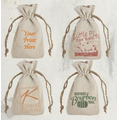 Natural Linen Favor Bag with your Custom Print 3"x5"
